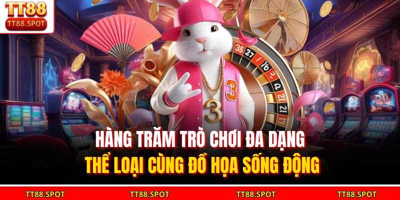 Hàng trăm trò chơi đa dạng thể loại cùng đồ họa sống động